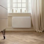 Mill 600W Smart Wi-Fi Glass Panel Heater – contemporary glass front electric heater with app control for small rooms up to 10m² in Australia and New Zealand. Wi-Fi enabled, IPX4 bathroom rated, child lock AU NZ.