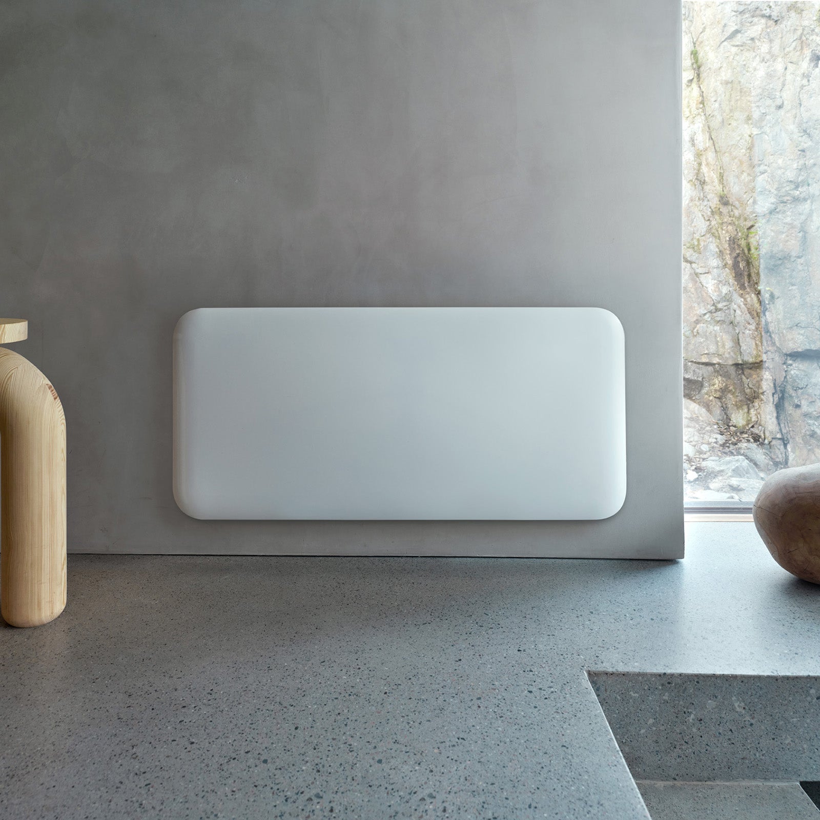 Mill 950W Invisible Panel Heater for Australian and New Zealand homes – elegant Scandinavian design electric panel heater with digital thermostat, IPX4 bathroom rating, overheat protection, and quiet operation. Wall mount electric heater AU NZ.
